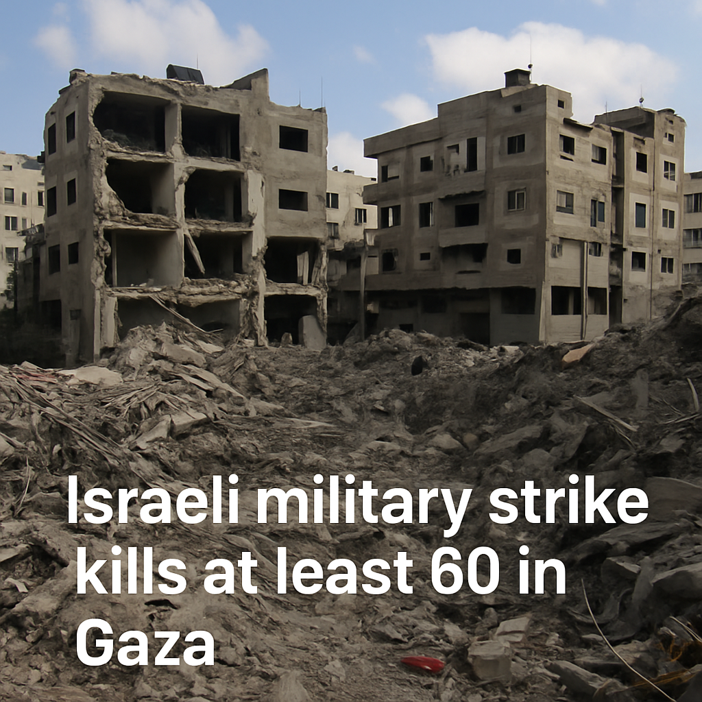 At Least 60 Lives Lost in Gaza Amid Ongoing Strikes