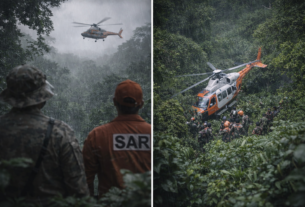 Mystery in the Skies Urgent Search Intensifies for Missing Helicopter with Eight On Board in West Kalimantan